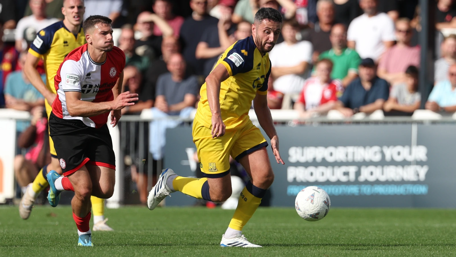 Harry Cardwell carries the ball for Southend United during the 1-1 draw at Woking.